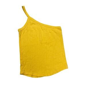 We The Free People Yellow One Strap Tank Top Medium